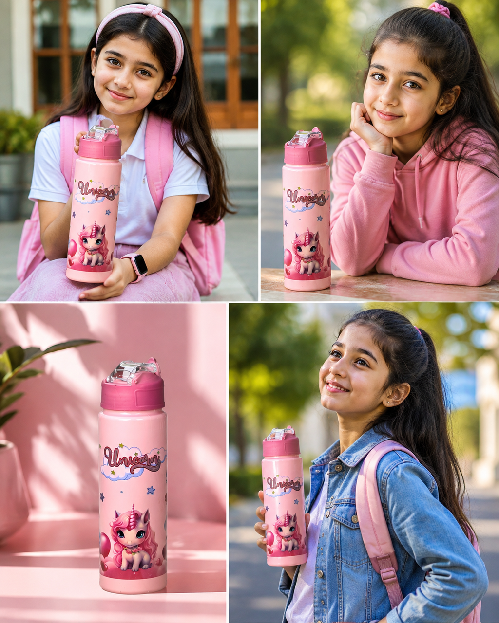 Unicorn water bottle for girls