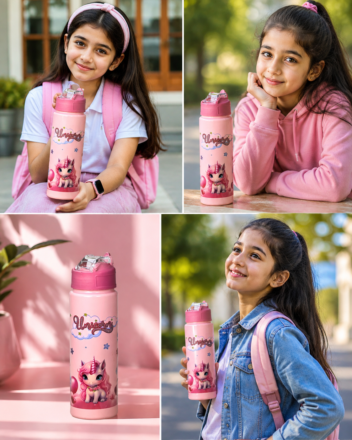 Unicorn water bottle for girls