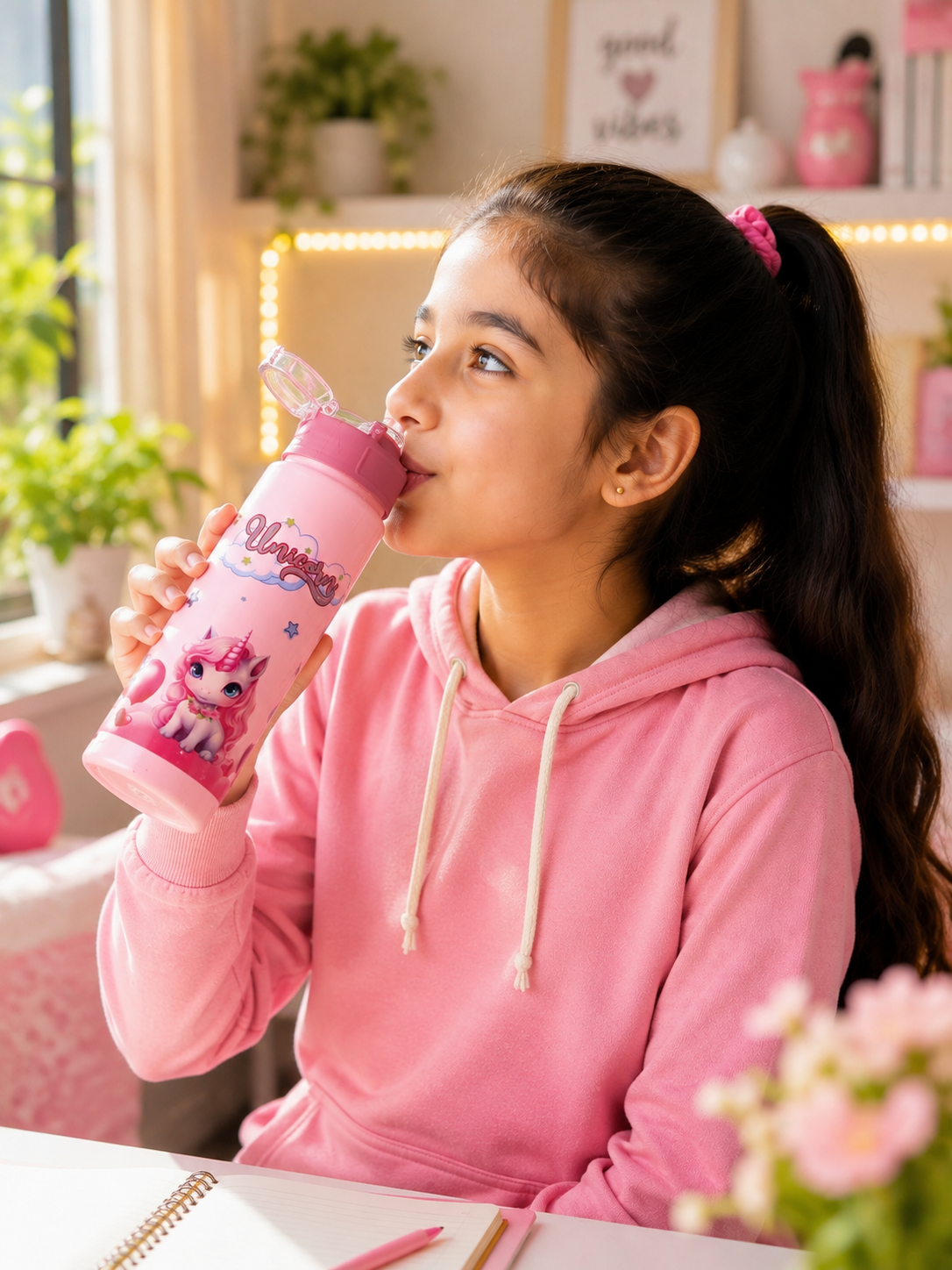 Unicorn water bottle for girls