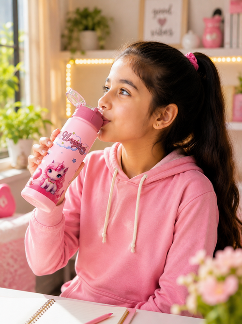 Unicorn water bottle for girls